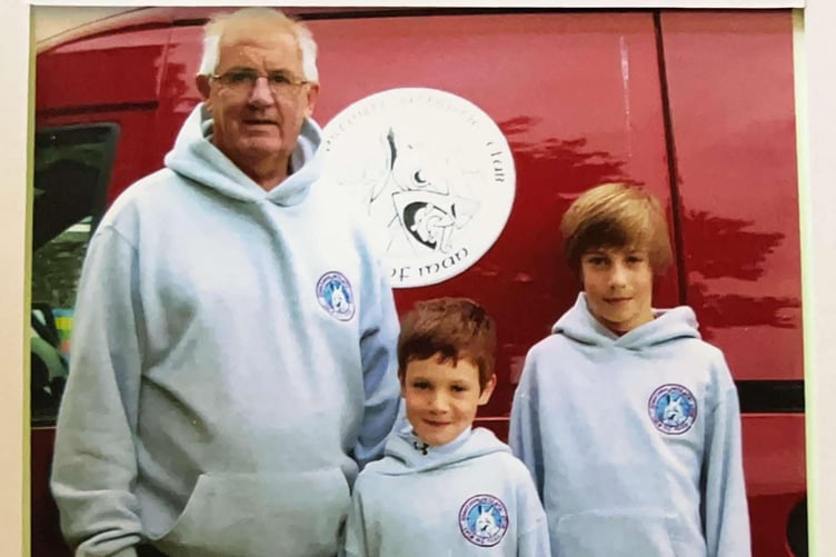 Gordy with his grandsons Owen and Lewis Brew