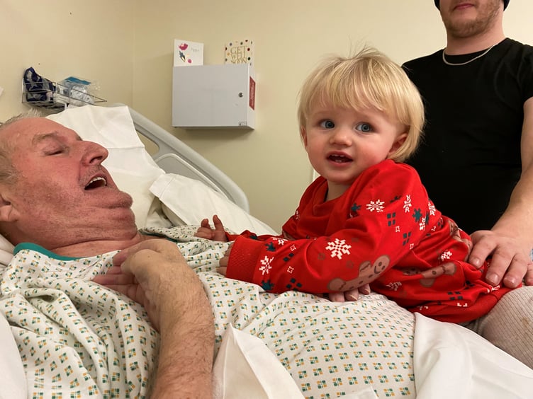 Alan Hargreaves with his grandson Lando