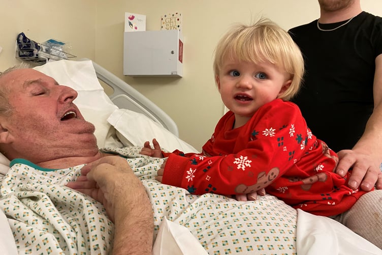 Alan Hargreaves with his grandson Lando