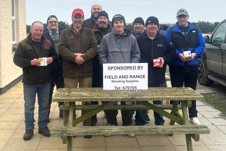 Competitors in the third round of the Down the Line winter league at Blue Point last Sunday.