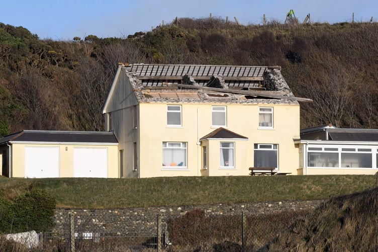 The property in Kirk Michael lost its roof during Storm Eowyn
