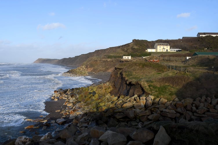 The property was exposed to the full force of the southwesterly storm