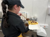 Video shows chippy in full swing during Chips, Cheese and Gravy Day