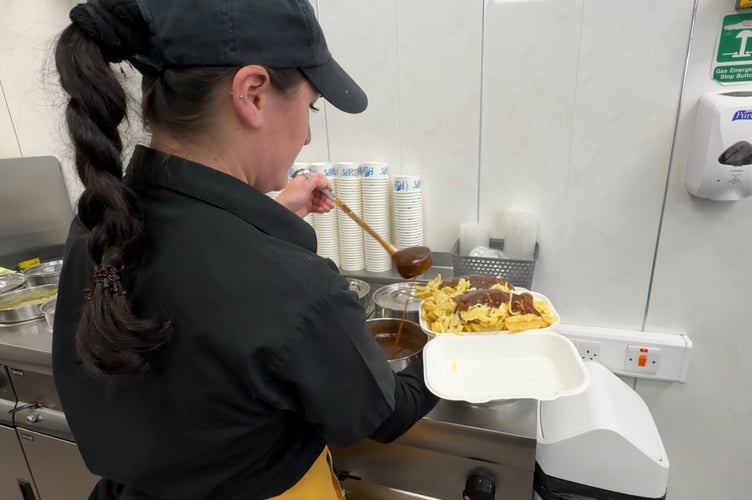 The Terrace were flat out serving chips, cheese and gravy on Monday