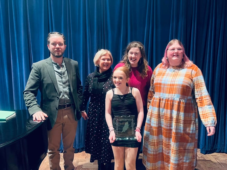 Lowenna Joughin and the judging panel
