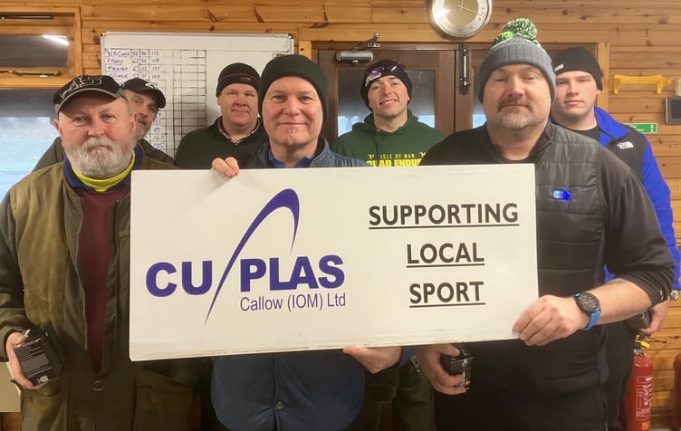 Competitors in the fourth and final round of the Cu Plas Callow-sponsored Winter Series DTL League at Isle of Man Clay Pigeon Shooting Club last Sunday