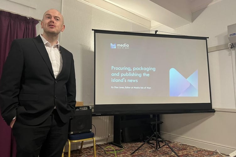 Dion Jones during the presentation