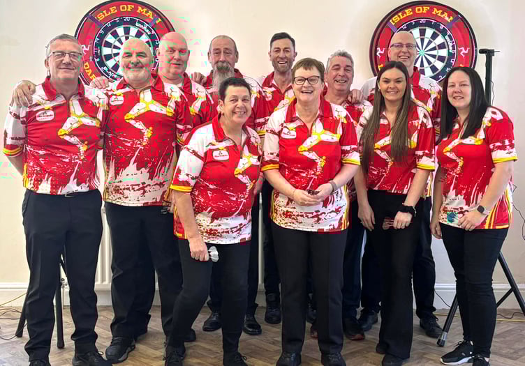 The Isle of Man darts team that competed remotely in the Islands International Darts competition after Storm Eowyn caused travel disruption which meant half the squad were unable to travel to Jersey