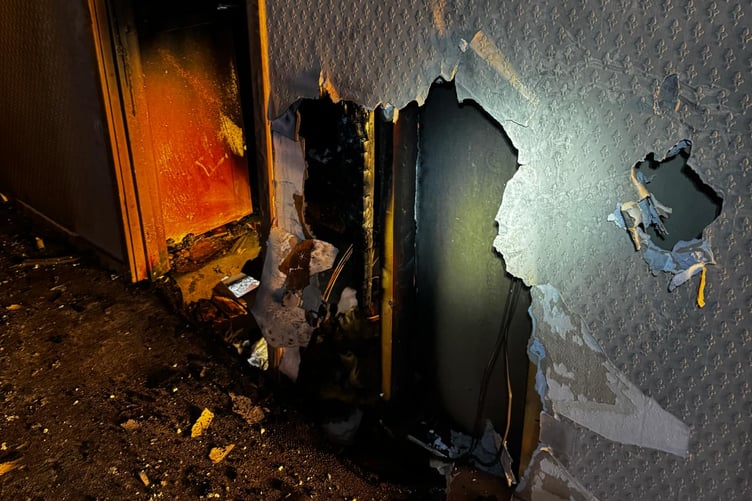 The devastation caused by a fire at a home in Queen’s Drive West, Ramsey