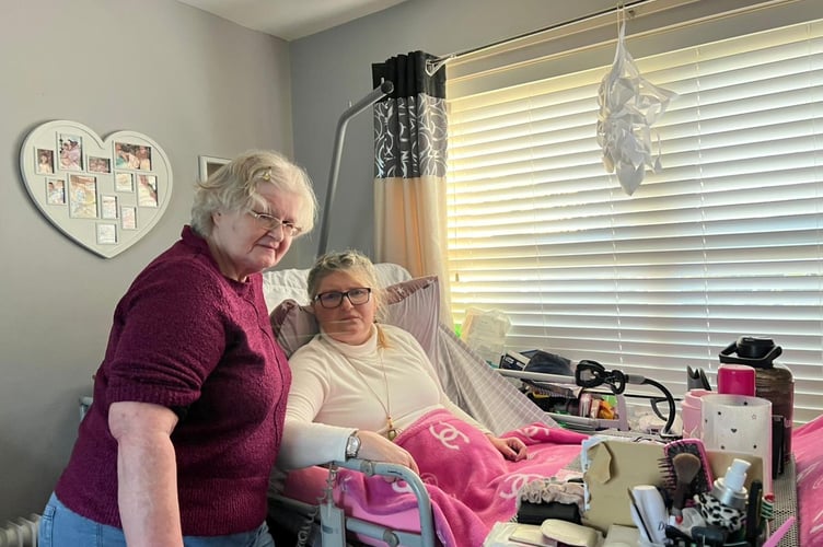 Mandy with her mum Doreen (left)