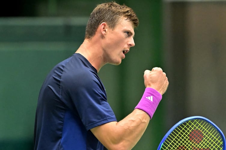 Billy Harris in action for Great Britain over the weekend (Photo: LTA)