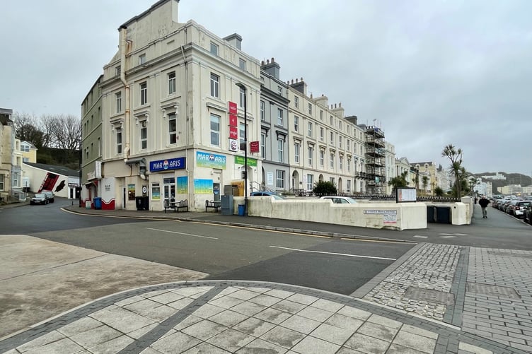 The area around the Marmaris takeaway on Douglas promenade