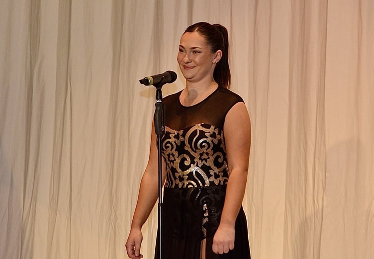 Amy Convery took to the stage to sing and dance