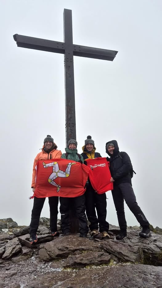 Firefighter at the top of Carrauntoohil