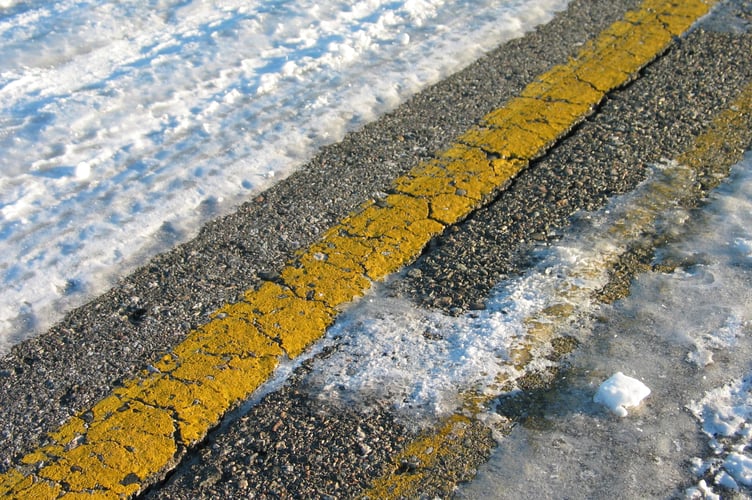 Previous icy road conditions in Douglas, Isle of Man