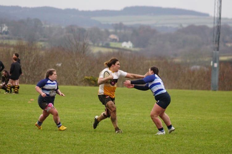 Maylyn Campbell bagged a hat-trick for Vagabonds against Winnington Park on Saturday (Photo: John Liver/Mumbles Pics)