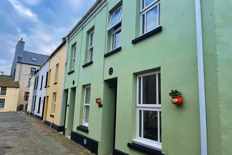 Colourful homes in Strand Street in Peel