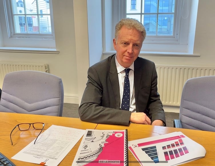 Alex Allinson discusses the Budget at Media IoM's offices