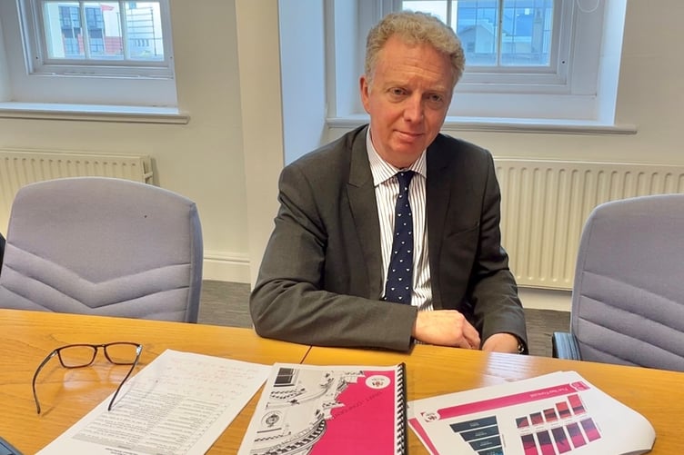 Alex Allinson discusses the Budget at Media IoM's offices