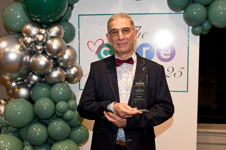 Dr Rizwan Khan, Consultant Microbiologist, collected the Andrew Forster CBE Memorial Award on behalf of the Antimicrobial Stewardship Team