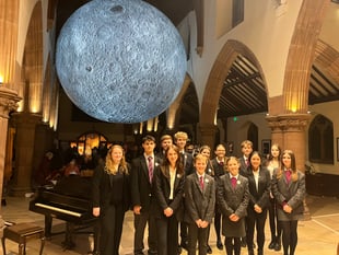 King William's College perform as part of 'Museum of the Moon'