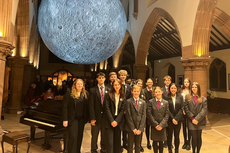 Students from King William's College at Peel Cathedral