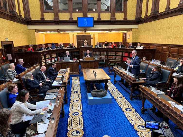 Chief Minister Alfred Cannan addresses Tynwald