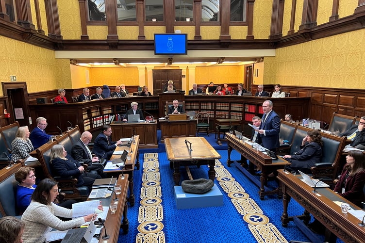 Chief Minister Alfred Cannan addresses Tynwald