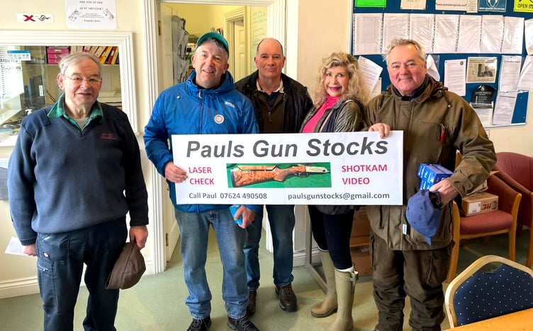 Some of the prizewinners in the final round of Ayre Clay Target Club’s English Skeet winter league last Sunday