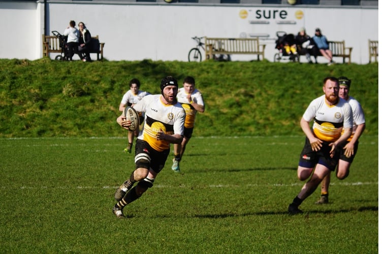 Tom Gascoyne was on the scoresheet for Vagabonds on Saturday against visitors Ashton-Under-Lyne (Photo: John Liver/Mumbles Pics)