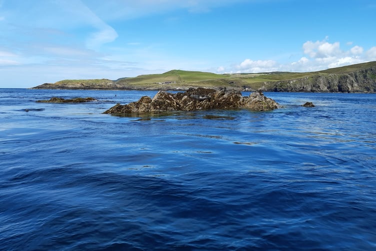 The view from the Calf of Man to the Sound Cafe by Kurt Jaeger