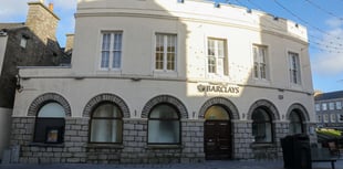 Vandalism to former bank in Castletown Square 