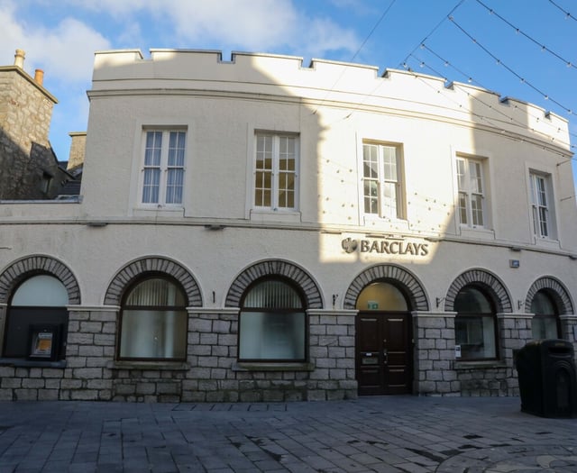 Vandalism to former bank in Castletown Square 