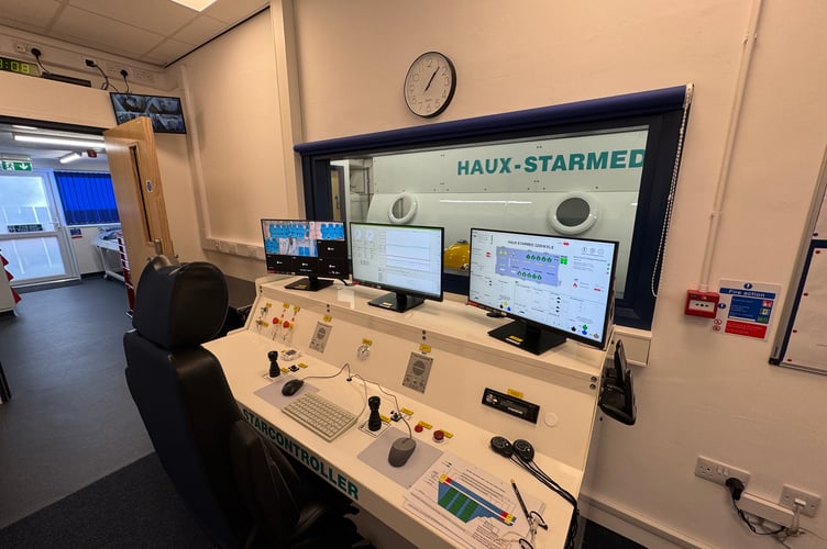 The control room at the Hyperbaric Oxygen Therapy Chamber