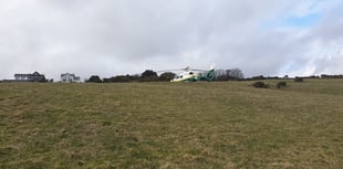 One person hospitalised after Laxey crash as air ambulance responds