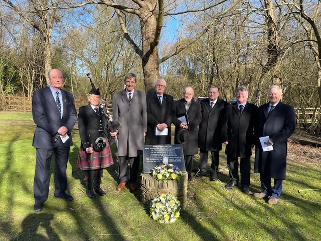 Attendees at the public memorial for the 67th anniversary of the Winter Hill air disaster