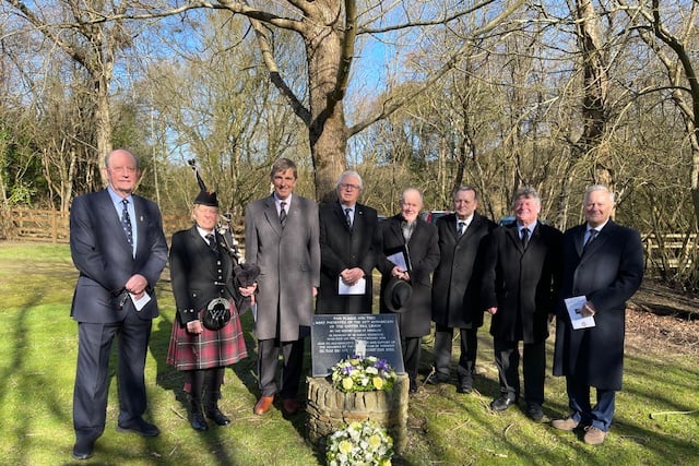 Attendees at the public memorial for the 67th anniversary of the Winter Hill air disaster