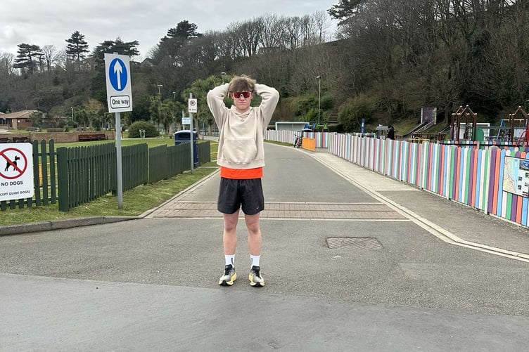 Freddie at the start line in Ramsey
