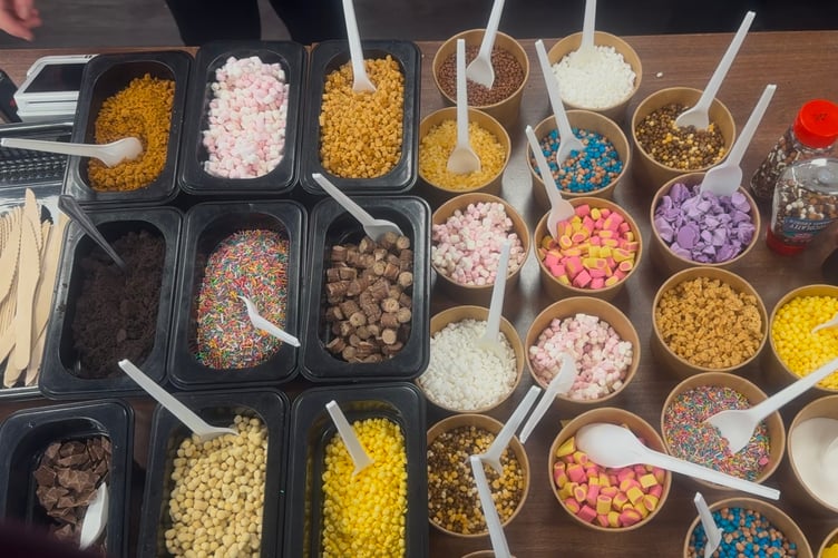 The multitude of toppings to choose from