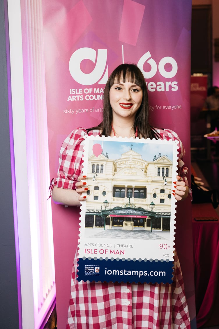 Arts engagement officer Jade Boylan with the Gaiety Theatre stamp