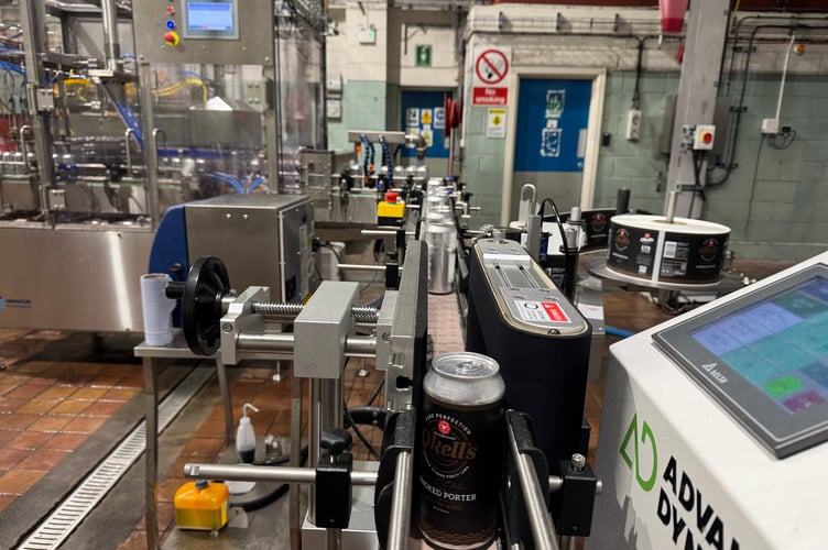 The new canning facility which cans and labels beers in-house at the Okell's Brewery Headquarters in Kewaigue 