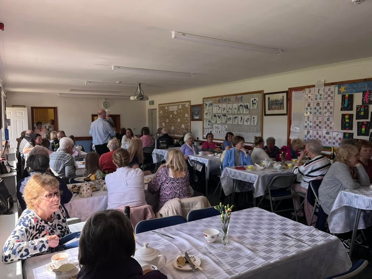 A previous afternoon tea at the Marown Millennium Hall organised by the Marown Playing Fields Committee