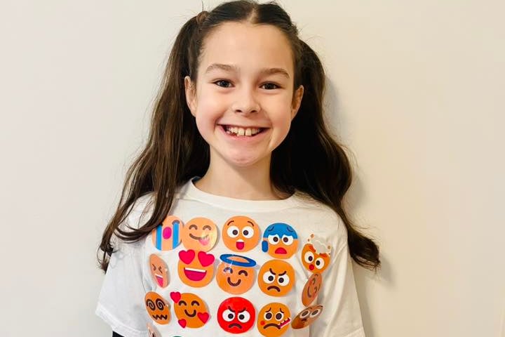 Daisy from Peel Clothworkers who are doing a vocabulary parade. She chose the world 'Ambivalent'