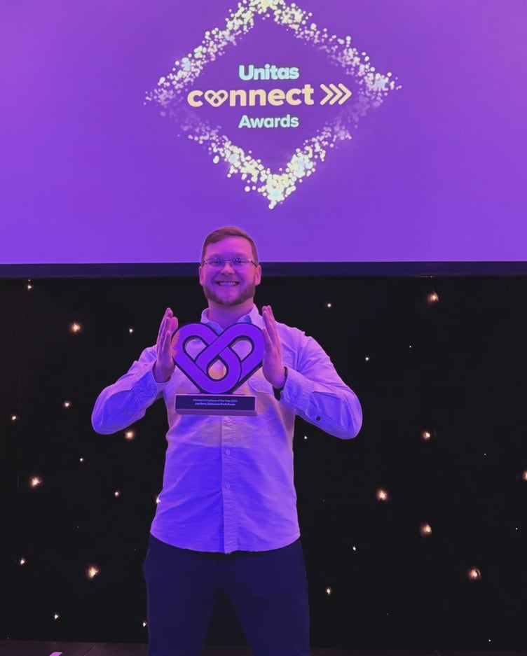 The Fish Market's Jay Gore with his award