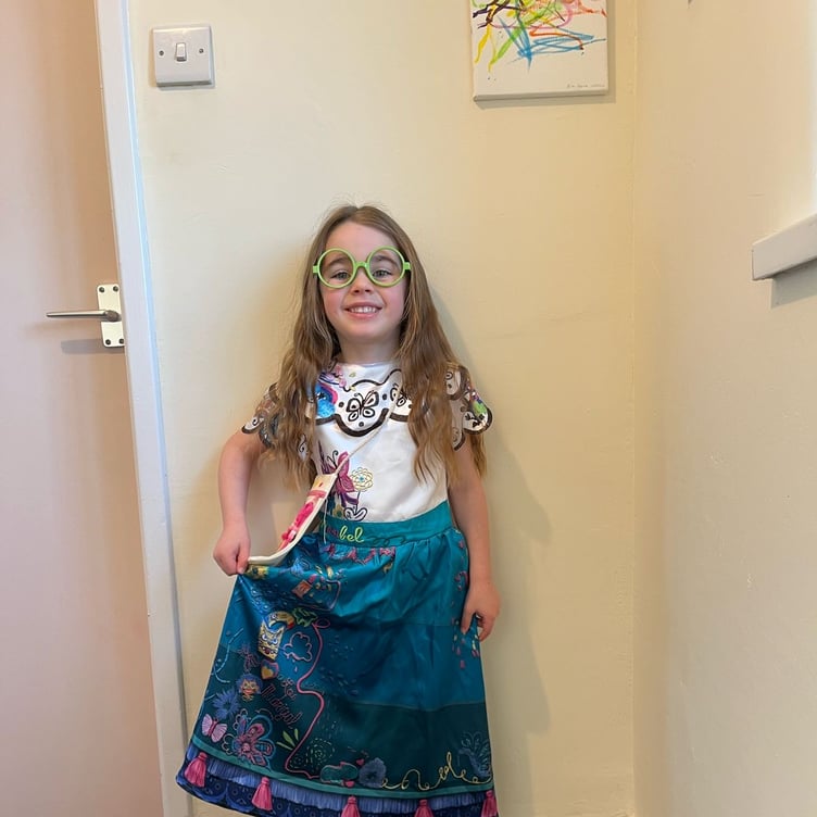 Billie, age 5, as Mirabel