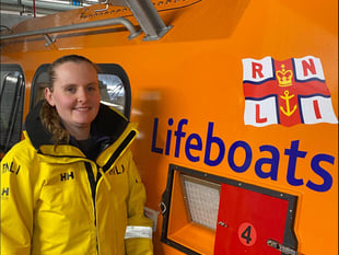 Chloe makes history as Peel lifeboat's first female coxswain