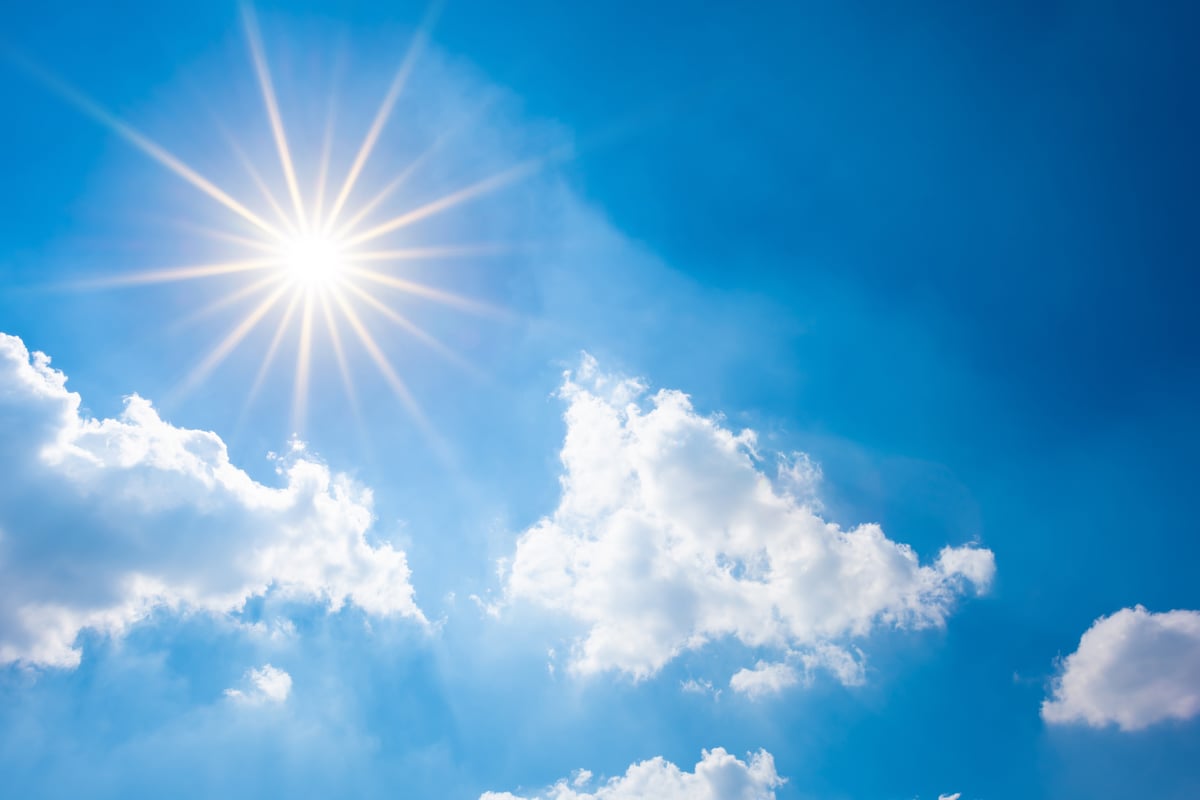 Sunny today with patchy rain tomorrow