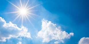 Sunny skies today then moderate rain tomorrow