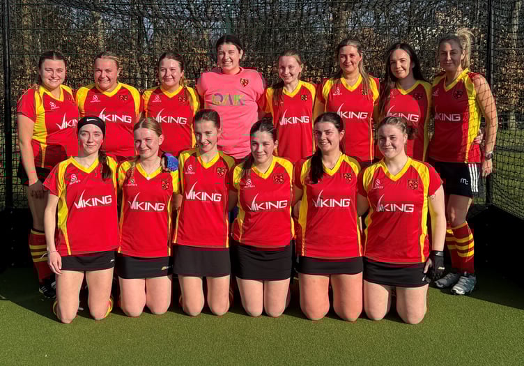 The Isle of Man women’s B hockey team that defeated Newcastle in the quarter-finals of the England Hockey Tier Three Plate competition at the weekend.