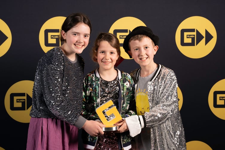 Bunscoill Ghaelgagh students with the Creativity Award